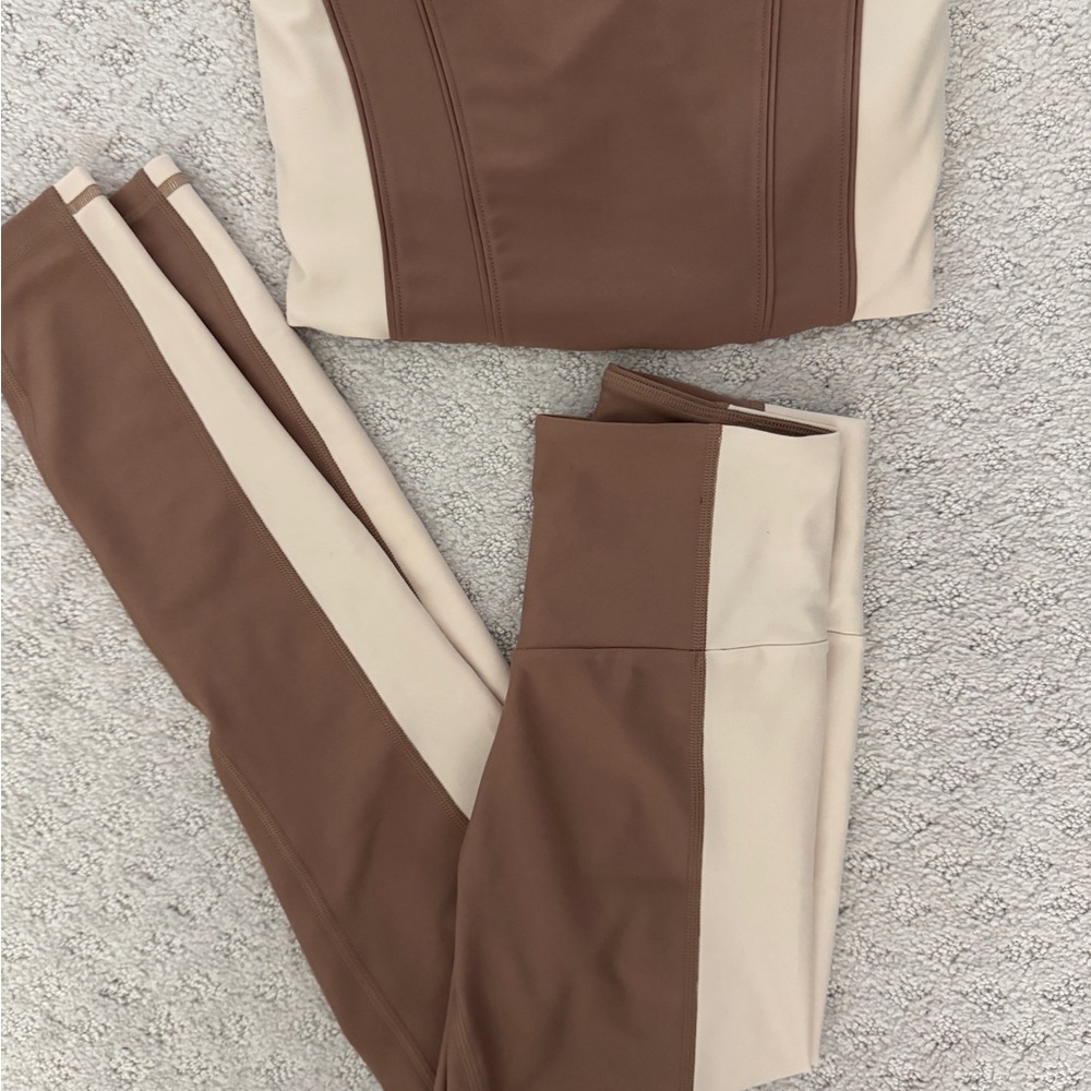 Abercrombie & Fitch YPB Small Leggings Willow Colorblock Set - Picture 3 of 5